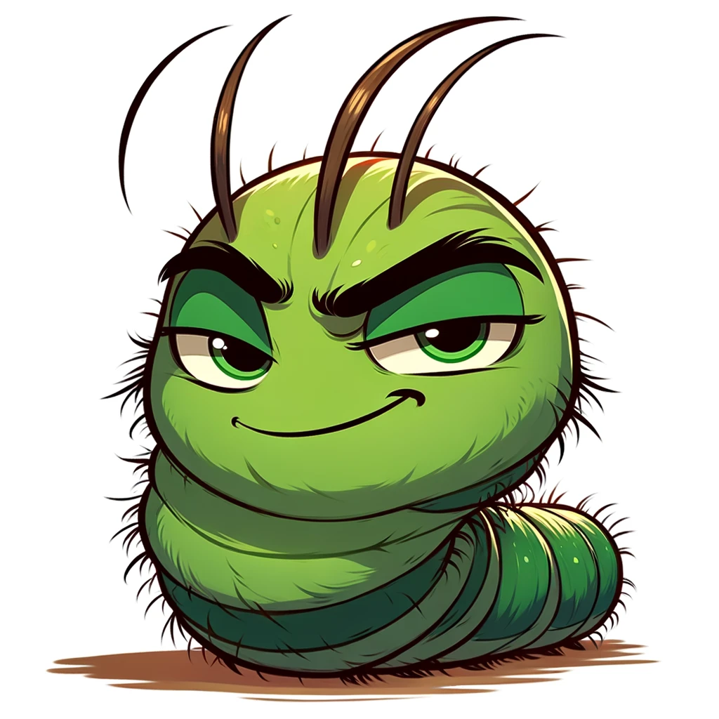 Eichenprozessionsspinner Cartoon-Raupe